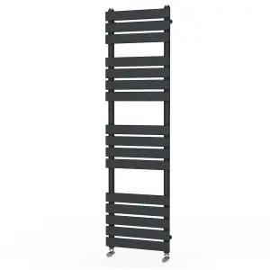 Nes Home 1600 X 500 mm Matte Black Flat Panel Towel Radiator