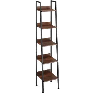 Shelving Unit Chatham - industrial style, free-standing, with up to 5 tiers - Industrial wood dark, rustic