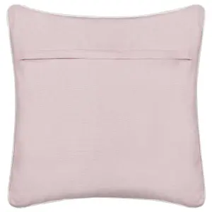 Throw Cushion GAZANIA Cotton 45 x 45 cm Geometric Embroidery Pastel Pink