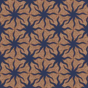 QuoteMyWall Navy & Gold Sun Bursts Self Adhesive Vinyl For Furniture & Kitchen Worktops