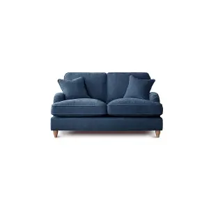 Sofas Express Tenby Navy Blue Tailored Pleat Manhattan 2 Seater Sofa