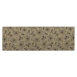 JVL Elegance Machine Washable Doormat and Runner, Flowers