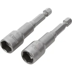 Bluespot 10mm Torque Magnetic Power Nut Bolts Hex Head Setter 1/4" 2pc