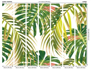 Origin Murals Tropical Leaves Green Matt Smooth Paste the Wall Mural 350cm wide x 280cm high