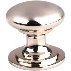 Victorian Tiered Door Knob - 42mm Polished Nickel Cabinet Pull Handle Round Rose