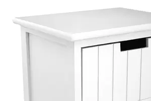 Interiors by Premier New England White 3 Drawers Chest, Delivered Fully Assmbled