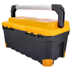 TOUGH MASTER Tool Box / Tool Chest 22" / 56cm Portable with Handle, Tool Tote Tray & Compartments