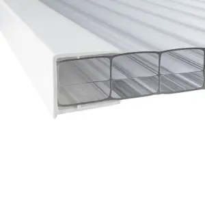 Solstice Roof Sheet Closure 10mm PVC 2.1m White