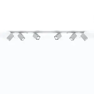 Merida Steel Grey 6 Light Classic Ceiling Light