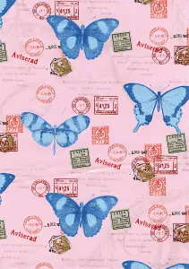 Fablon Sticky Back Self Adhesive Vinyl Butterflies - 45cm X 2m FAB12684