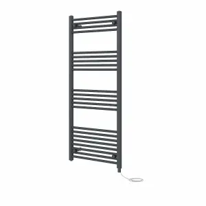 Rinse Bathrooms 800W Electric Heated Warming Towel Rail Bathroom Radiator Anthracite - 1400x600mm