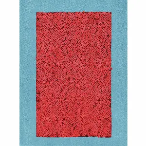 Denim Patches: with Sequins: Iron-on: 20 x 15cm: Light Blue & Red