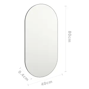 Berkfield Mirror 80x40 cm Glass