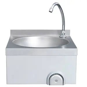 Hand Wash Sink with Faucet and Soap Dispenser Stainless Steel