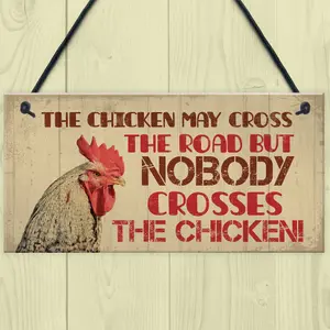 Red Ocean Chicken Signs For The Garden Funny Chicken Coop Hen House Plaque Chicken Gift