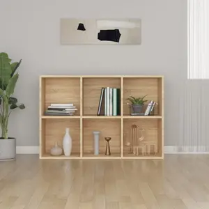 Gardinier Book Cabinet 66 x 30 x 98 cm Engineered Wood Sonoma Oak