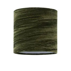 First Choice Lighting Green Crushed Velvet 15.5cm Table Lamp Shade