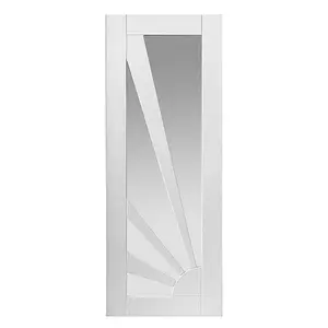 Aurora Etched Glazed White Internal Door