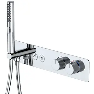 Carmelo Concealed Thermostatic Valve with Dual Outlet & Shower Handset