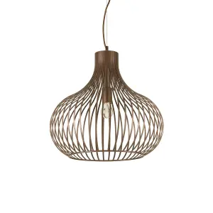 Luminosa Onion 1 Light Ceiling Pendant Brown