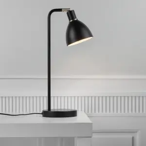 Nordlux Ray Indoor Living Bedroom Office Metal Table Lamp in Black (Diam) 12cm