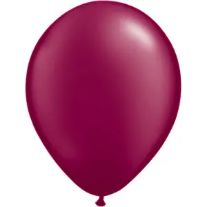 Qualatex 11 Inch Round Plain Latex Balloons (100 Pack) Pearl Burgundy (One Size)