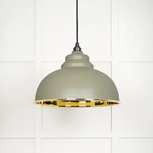 Smooth Brass Harborne Pendant in Tump