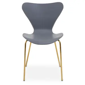 Interiors by Premier Elegant Design Dining Chair With Grey Seat, Comfortable Breakfast Room Chair, Versatile Outdoor Chair