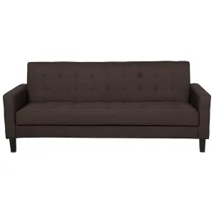 Beliani Retro Sofa Bed VEHKOO Dark Brown