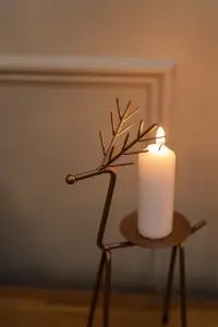 3pc Reindeer Candle Holder Set