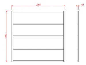 Wooden shed bases 8x6 (W-236cm x D-182cm), made of 38mm x 63mm