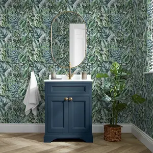 Jungle Fever Wallpaper In Teal And Green