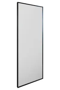 MirrorOutlet The Artus Black Aluminium Edged Wall Mirror 150CM X 60CM