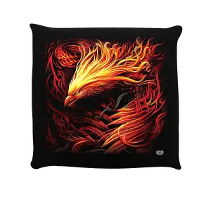 Spiral Phoenix Arisen Filled Cushion Black/Orange (One Size)