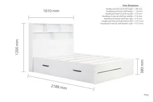 Alfie King Storage Bed In White