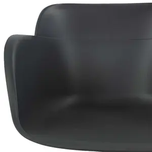 Liara Dining Chair Charcoal / Black