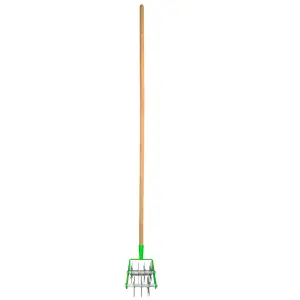 Rotary Soil Cultivator, 2-in-1 Hand Tool - Soil Rejuvenator, Hand Scarifier Head & Handle, 14 cm / 5" Wide, Gardening and Farming