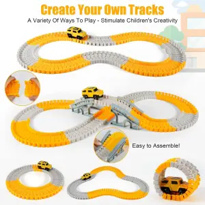 222 Children Construction Race Track Car Toy Set