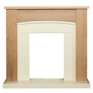 Adam Chilton Fireplace in Oak & Cream, 39 Inch