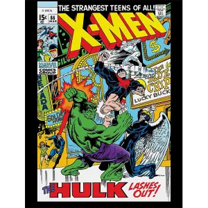 X-Men The Hulk Lashes Out Canvas Print Multicoloured (One Size)