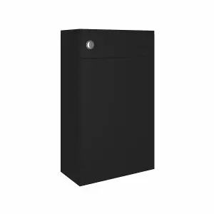 SunDaze Matt Black 500mm Bathroom Freestanding WC Toilet Cabinet Back To Wall Unit