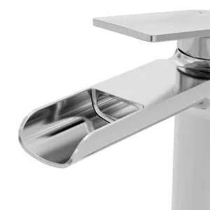 GoodHome Ajeeta Medium Chrome effect Round Basin Mixer Tap