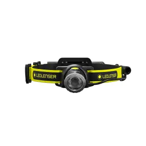 Ledlenser iH8R Rechargable 600 Lumen inc Red Rear Light LED Head Torch with Helmet Mount Kit for Plumbers Electricians and DIY