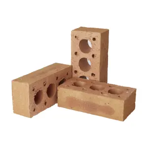 Wienerberger Harvest Buff Rough Yellow Perforated Facing brick (L)215mm (W)102.5mm (H)65mm