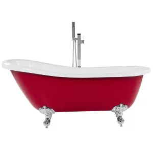 Freestanding Bath 1700 x 760 mm Red CAYMAN