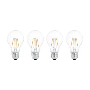 Eglo LED E27 Clear Lightbulb 2700K - Pack of 4