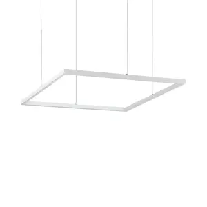 Luminosa Oracle Decorative Square Integrated Pendant Light White, 3000K, 41W