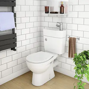 Nes Home 2 in 1 Compact Combo Basin and Close Coupled Toilet