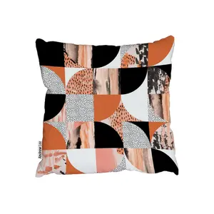 Geometric semicircles & squares (Outdoor Cushion) / 60cm x 60cm