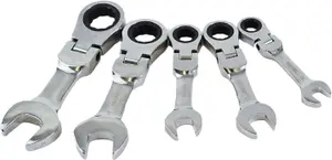 Stubby Ratchet Spanners - 10 to 19mm 5 Piece Set